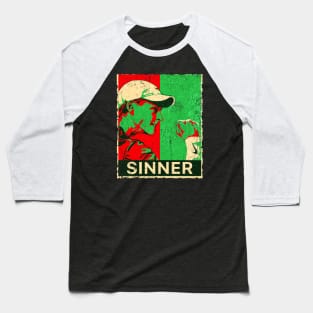 Italian Jannik sinner retro art Baseball T-Shirt